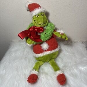 Grinch 2008 Plush Toy Hallmark Christmas 16" Lights Up Tells The Holiday Story